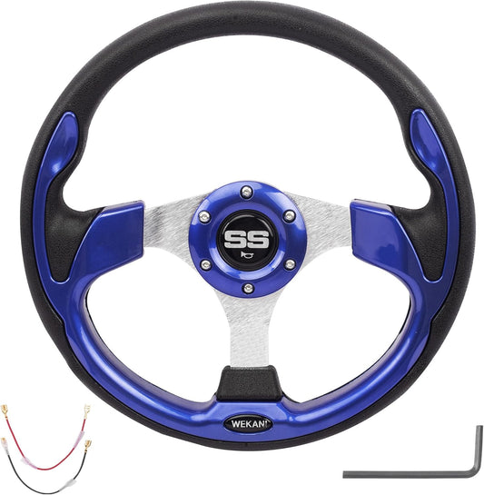 Golf Cart Steering wheel for EZGO YAMAHA and Club Car Precedent Most Golf carts Blue