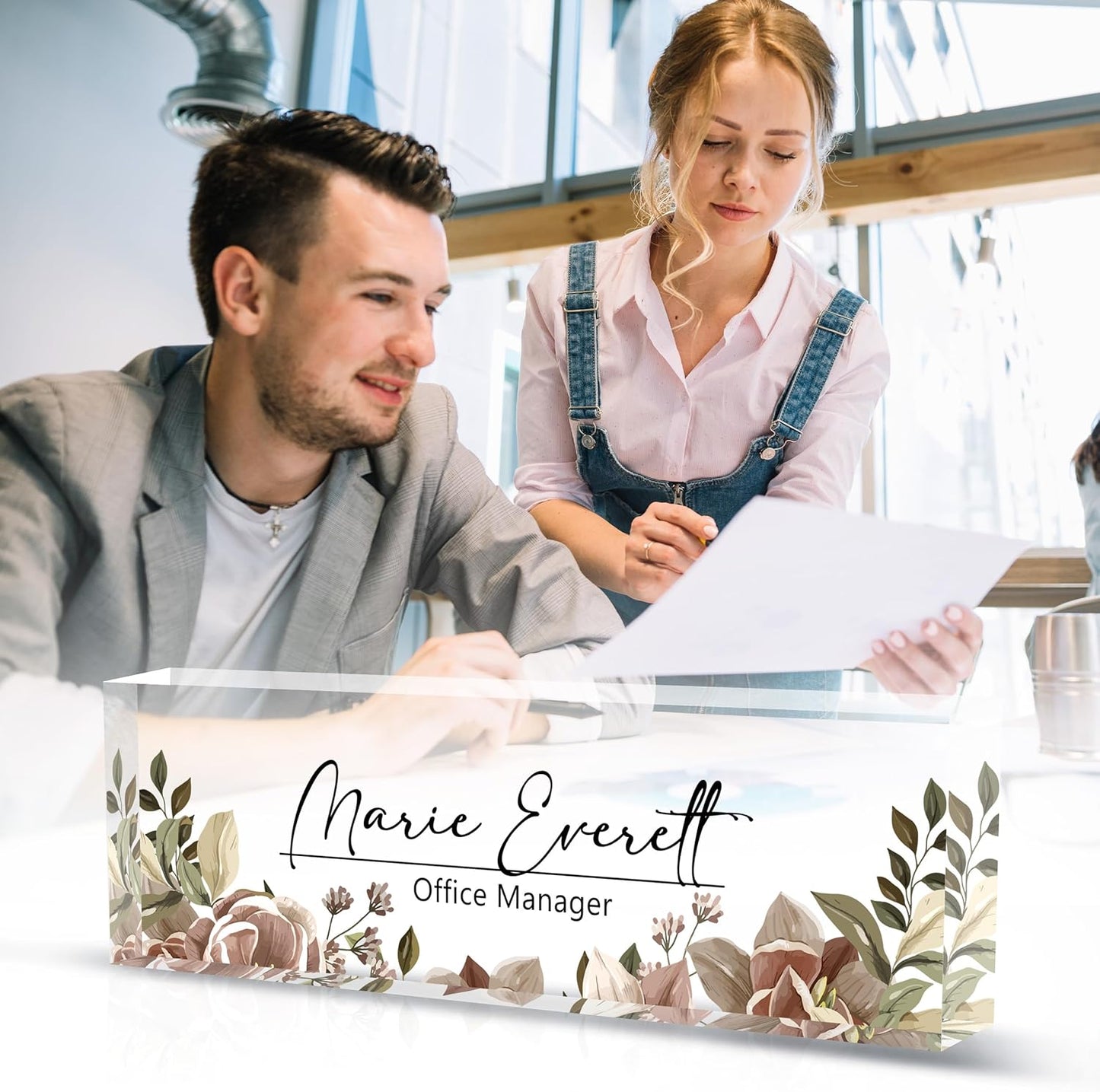 Desk Name Plate Personalized, Nurse Name Plate for Desk, Office Desk Decor for Women and Men, Employee Appreciation Gifts Office Gifts for Nurse