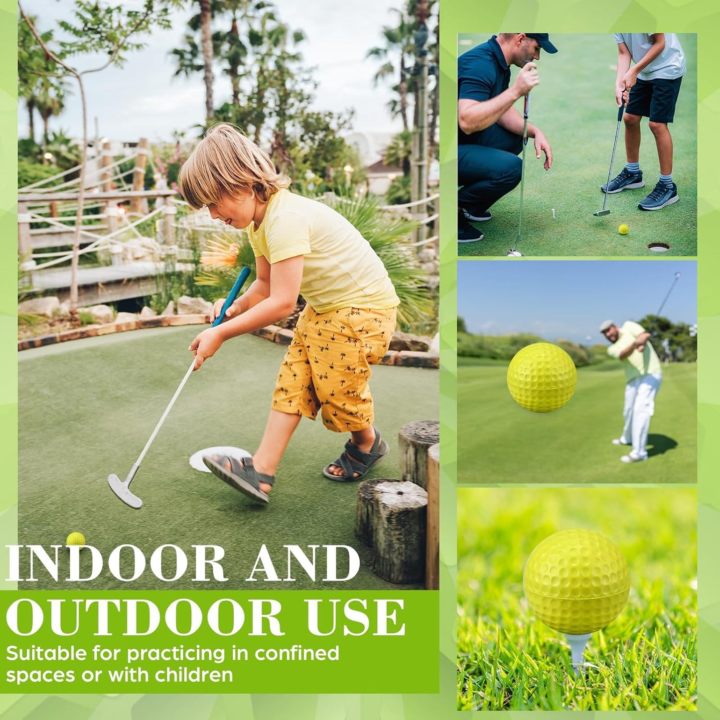 12 Pcs Foam Golf Practice Balls Soft Foam Balls for Golf Practice Realistic Feel and Flight Sport Training