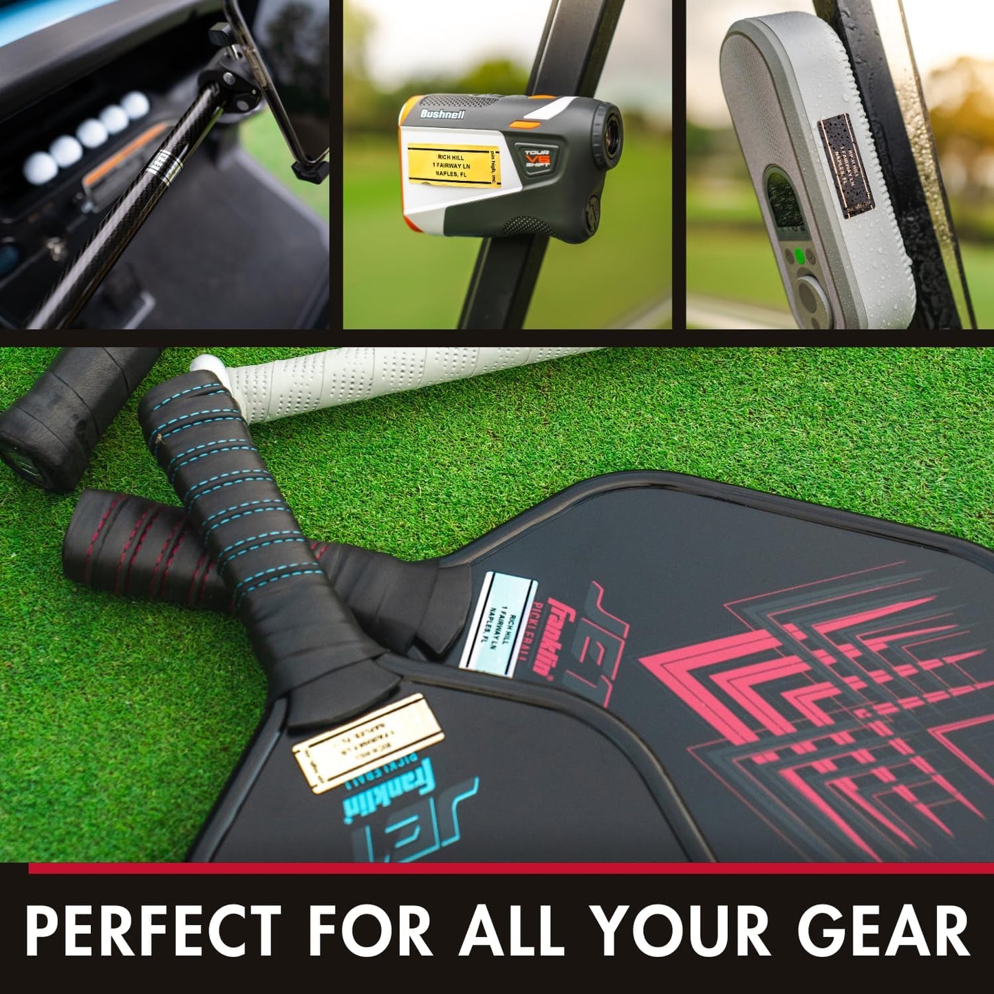 Golf Essentials: Personalized ID Labels, Pro Scorecards & Game Guides. Weatherproof Accessories for Club Tracking, Stat Logging & Wagering