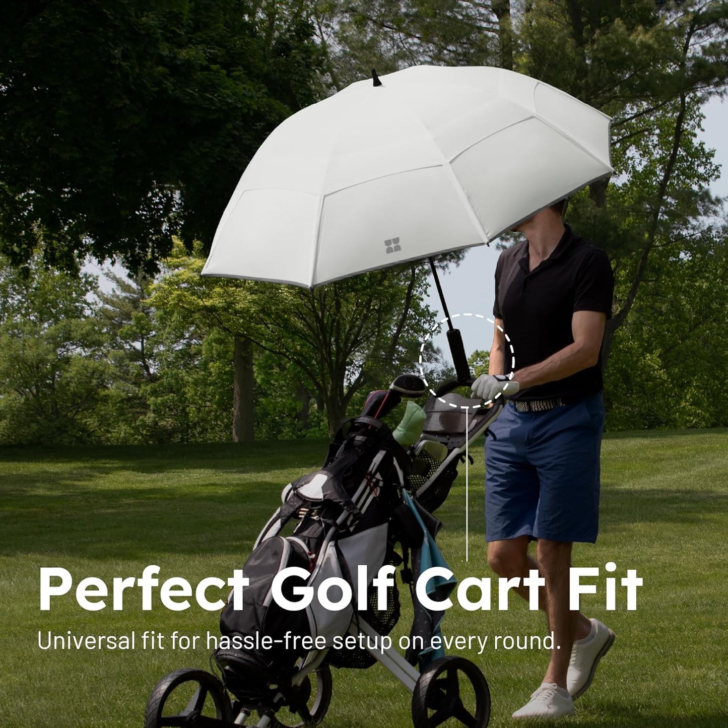Weatherman Umbrella - Golf Umbrella - Windproof Sports Umbrella Resists Up to 55 MPH Winds - Available in 2 Sizes and 5 Colors