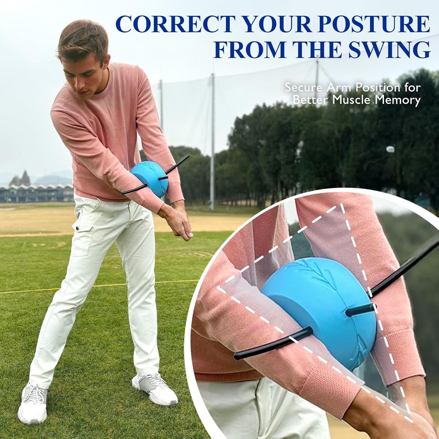 The Connector Golf Training Aid, Golf Swing Trainer for Posture Correction Practice, Golf Swing Training Aid