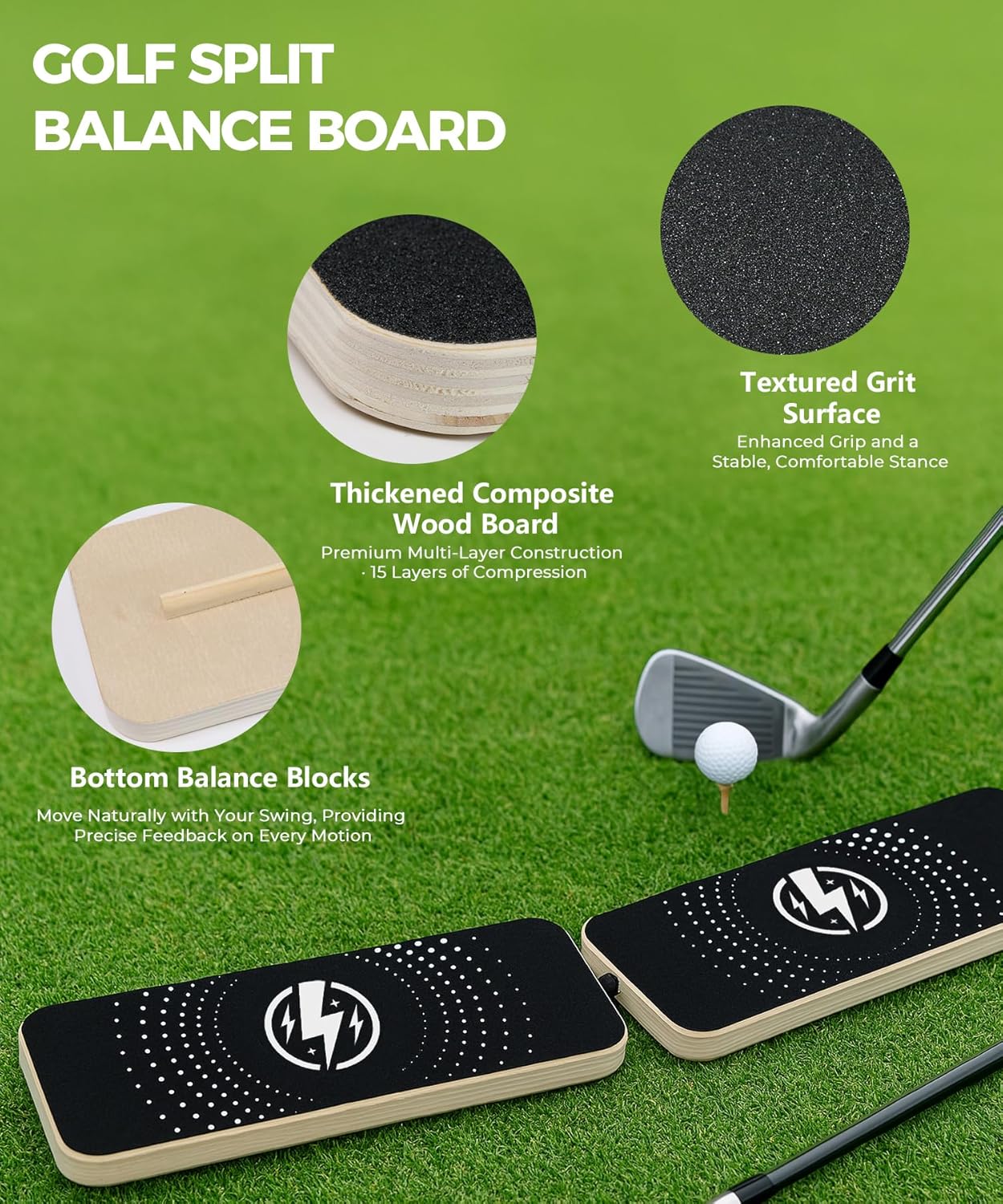 Golf Pressure Plate, Gravity Transfer Board Training Aid to Weight Shift Golf Training Aid for Indoor Practice, Golf Swing Speed Trainer for Beginners Correct Swing Sequence Tempo
