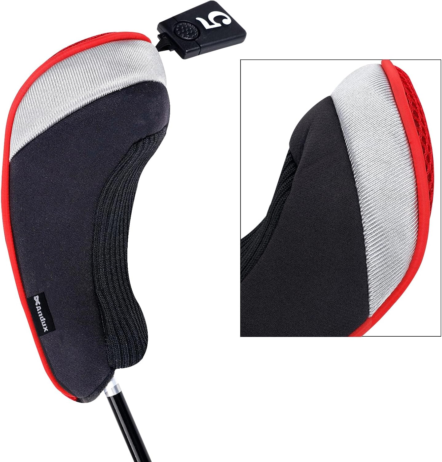 Andux 4pcs/Pack Mesh Golf 460cc Driver Fairway Wood Club Head Covers with Interchangeable No. Tags