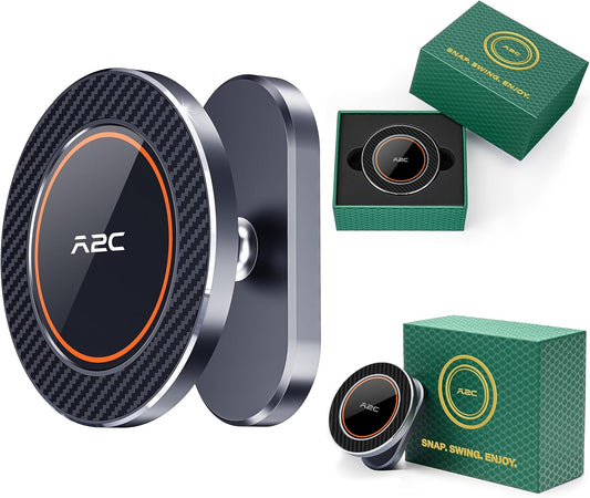 A2C Alloy Magnetic Golf Cart Phone Holder with Gift Box Compatible with MagSafe iPhone 17 Pro Max Air 16 Plus 15 14 13 12 Mini Fits EZGO, Club Car, Yamaha, Icon, Golf Cart Accessories Essentials Gift