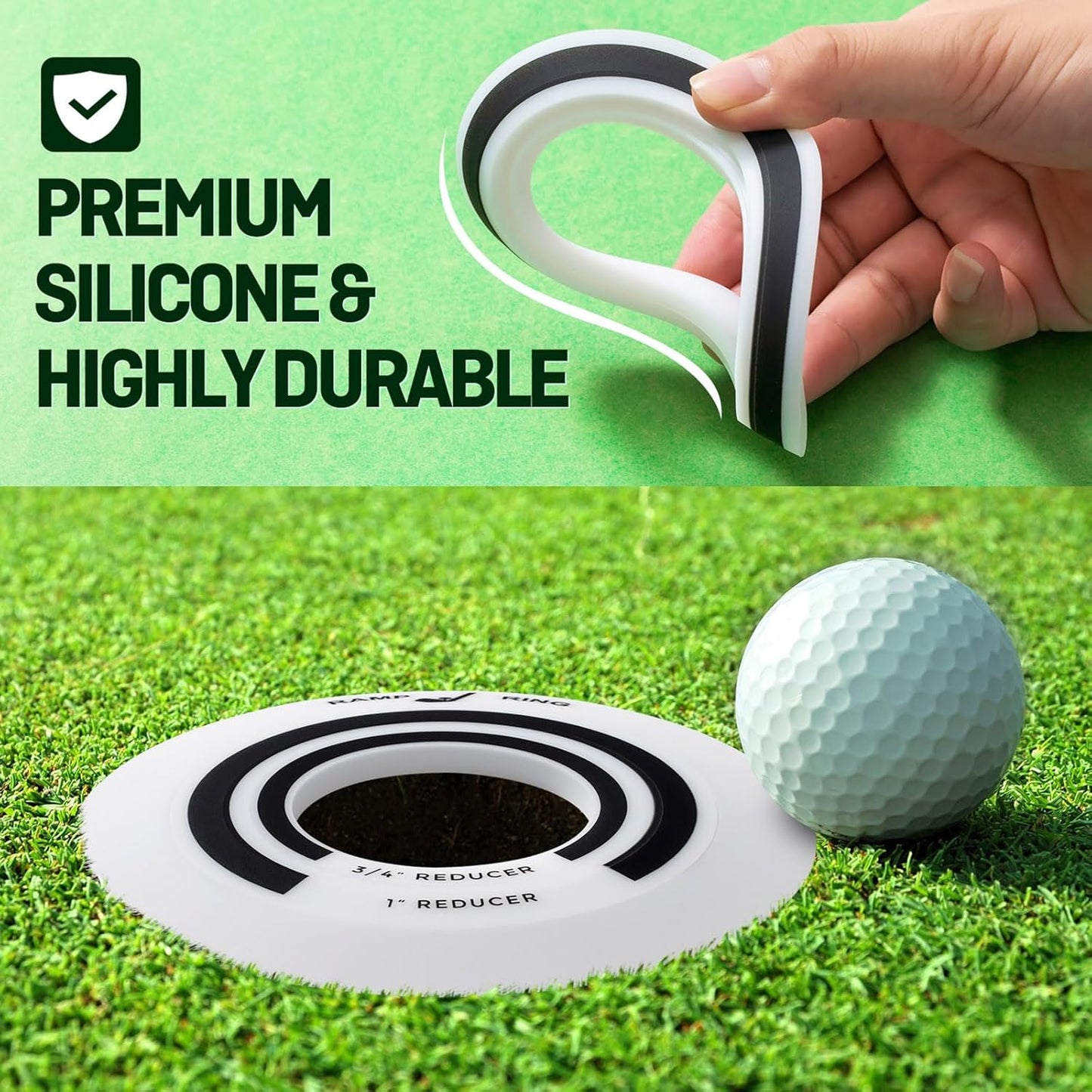 Golf Putting Ring Set, Usable for Green Indoor and Outdoor Putting Practice， Improve Your Shorter Putting Skills and Increase Confidence, Golf Gifts for Men & Women