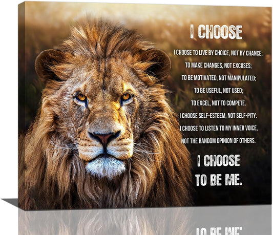 Lion Wall Art, Motivational Pictures Wall Decor God Says You Are Canvas Prints Framed Artwork Paintings Poster Home Office Decorations For Bathroom Bedroom Living Room Kitchen 24l X 20w