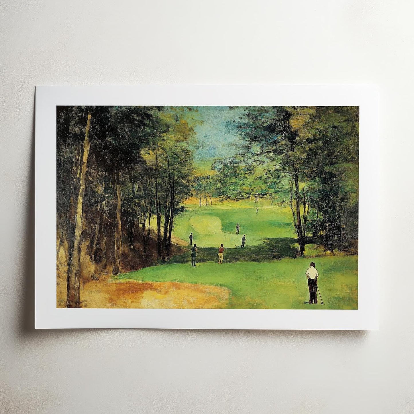 Vintage Golf Course Premium Giclee Fine Art Prints - Antique Style Golf Course Painting Posters, Golf Wall Art, Aesthetic Golfing Poster for Home Office Decor, Ready to Frame