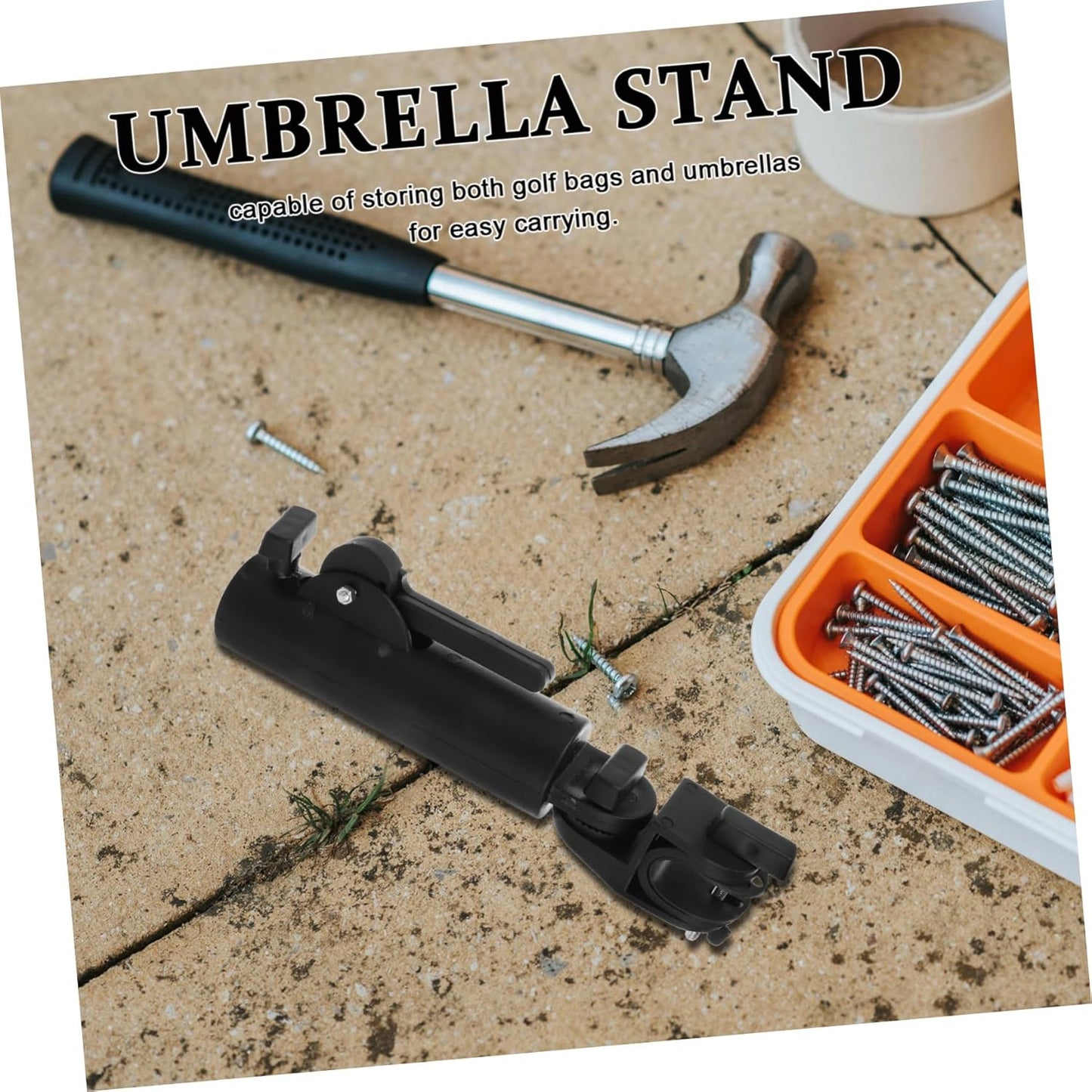 Golf Cart Umbrella Holder Adjustable Clamp Stand for Multi-Purpose Use Versatile Design for Golfing Secure Stability for Windy Conditions