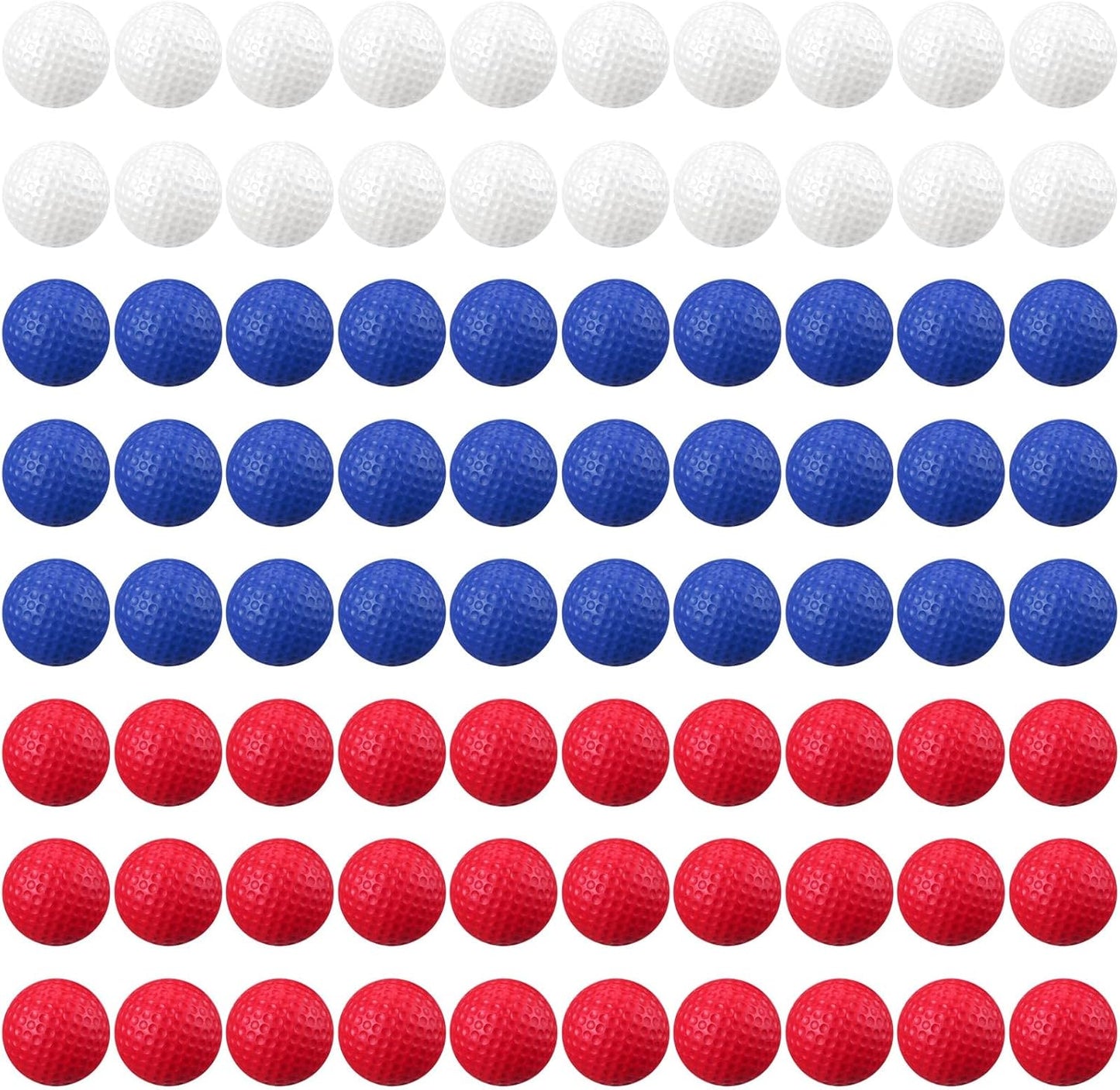 Junkin 80 Pcs Foam Golf Balls Rubber Practice Balls Realistic Feel and Flight Sport Training for Indoor or Outdoor Backyard Golf Training