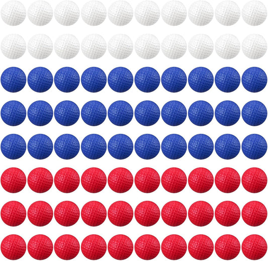 Junkin 80 Pcs Foam Golf Balls Rubber Practice Balls Realistic Feel and Flight Sport Training for Indoor or Outdoor Backyard Golf Training