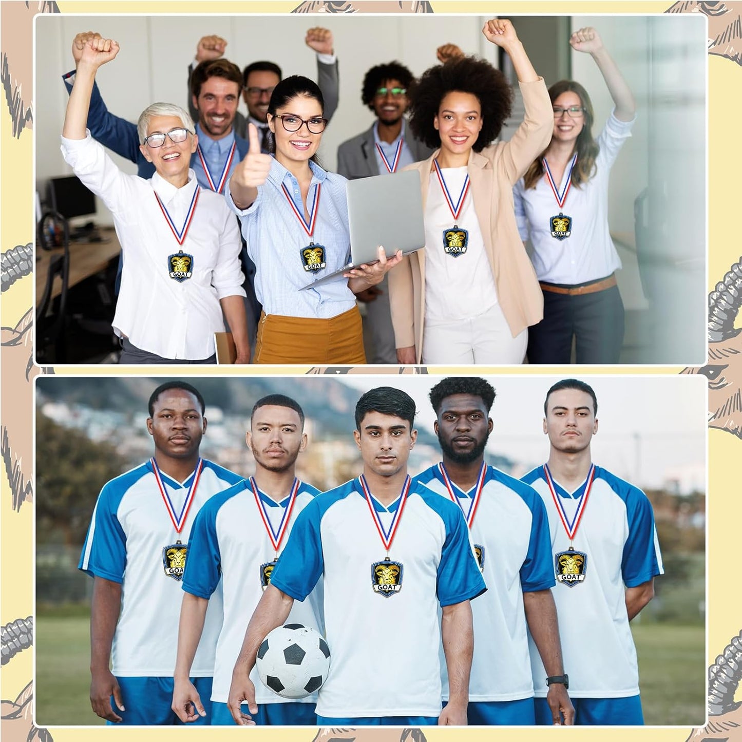 10/20 /30/40 Pcs Award Medals Bulk Sports Medals with Neck Ribbons 2.4 Inch Winner Award Trophy Prize Gift for Sports Themed Party Favors Tournaments School Match