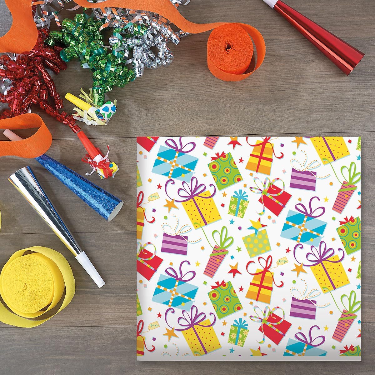 Current Surprise Package Jumbo Gift Wrap Roll - 23 Inches x 32 Feet (61 Square Feet Total), Peek-Proof, For Birthdays, Graduations, Baby Showers and More