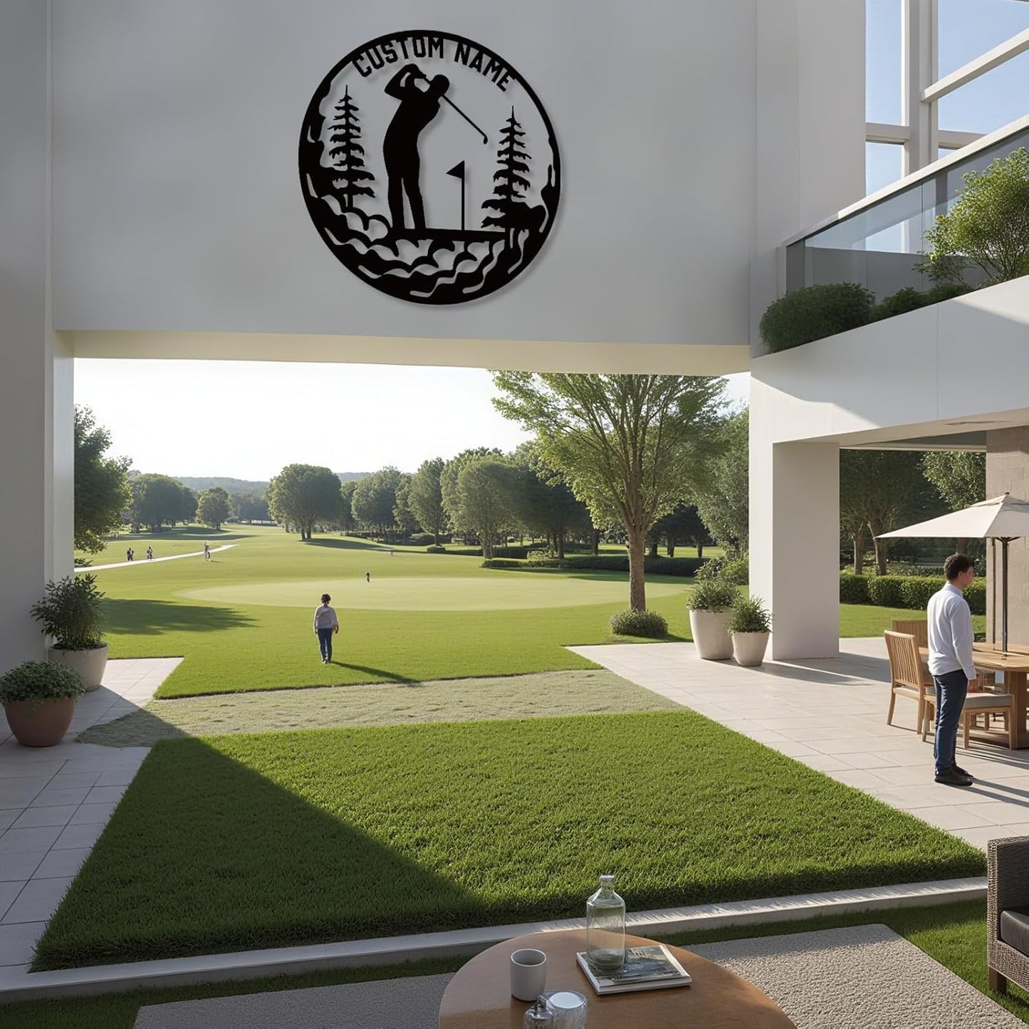 Personalized Golf Metal Wall Art, Vintage Golf Wall Decor, Custom Signs Outdoor Metal, Sports Theme Home Decor for Man Cave Office Garage Bar, Personalized Golf Gifts for Men Dad Father Color01