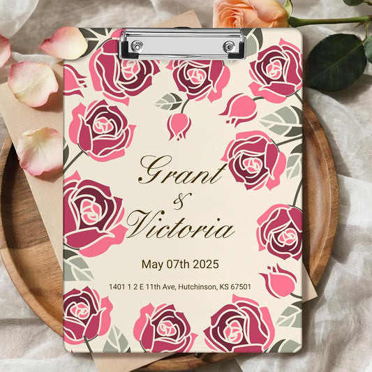 Custom Acrylic Wedding Clipboard with Name Photo Logo Personalized Clipboard for Kids Women Men Custom Back to School Gift for Teachers Nurses Classroom Office