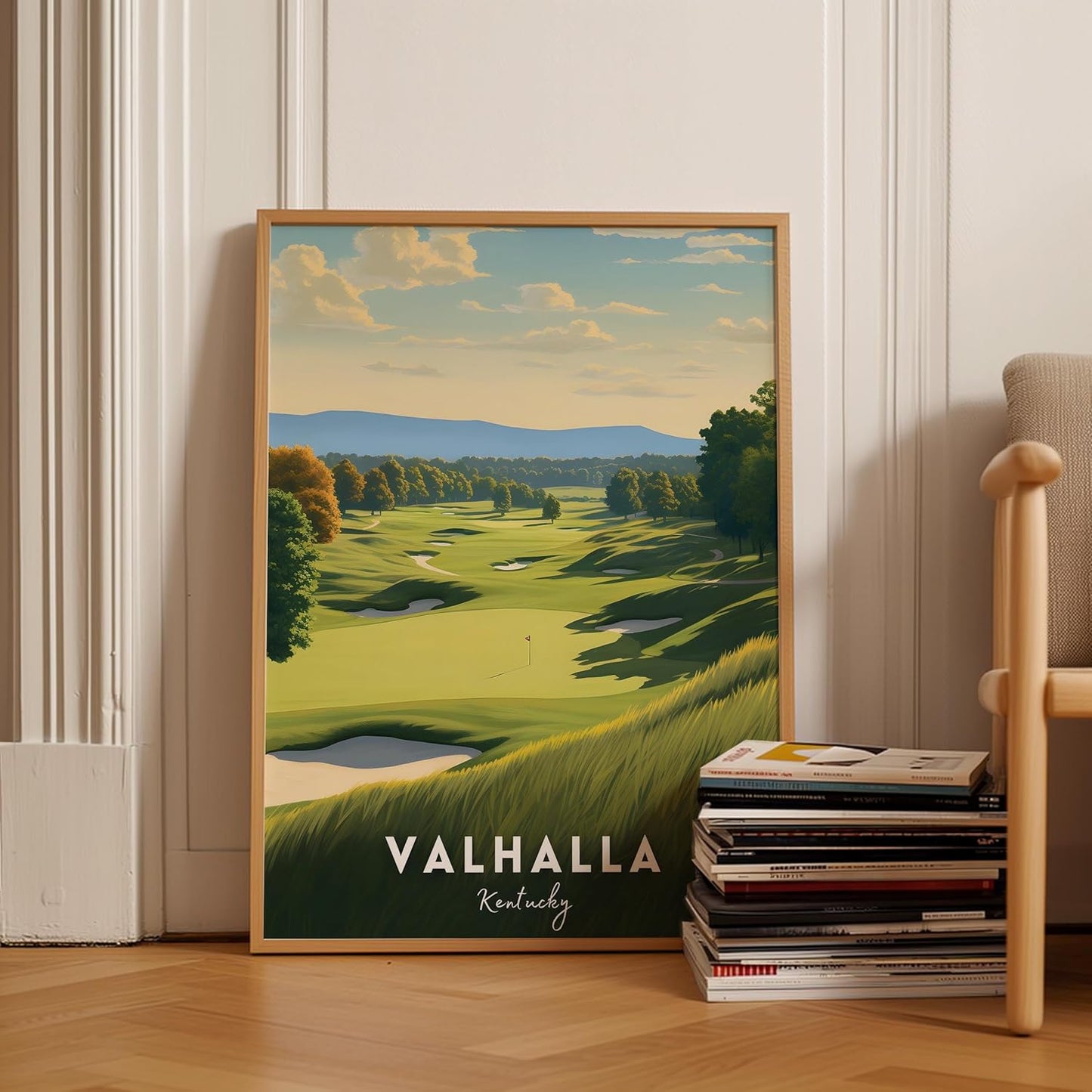 Golf Course Premium Giclee Fine Art Prints - Augusta, Pebble Beach, Pinehurst, Golf Course Posters, Golf Wall Art, Aesthetic Poster for Home Office Decor, Ready to Frame