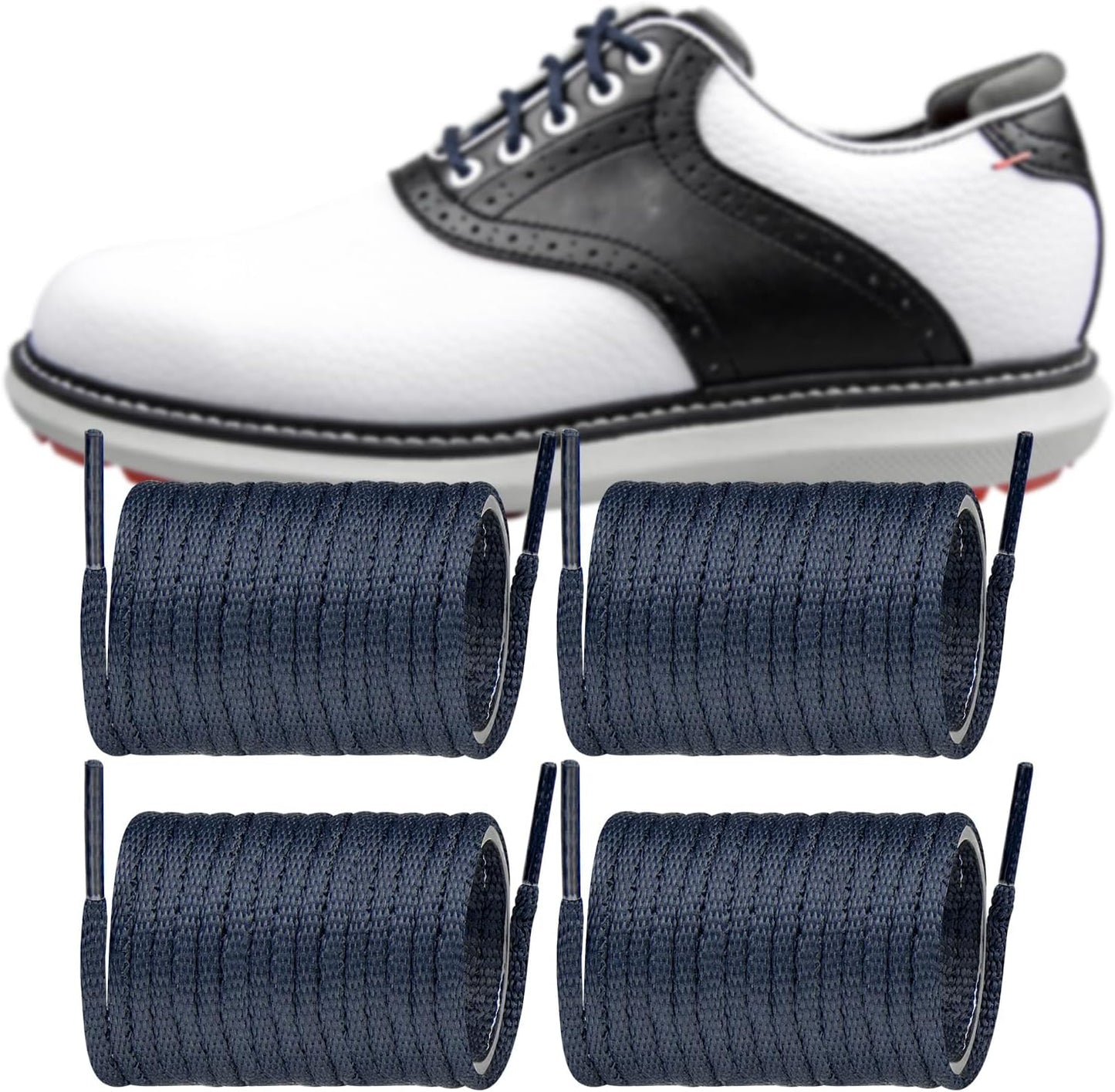 Endoto 2 Pairs Shoelaces for FootJoy Golf Dress Oxford Shoe Laces Replacement Shoe Strings