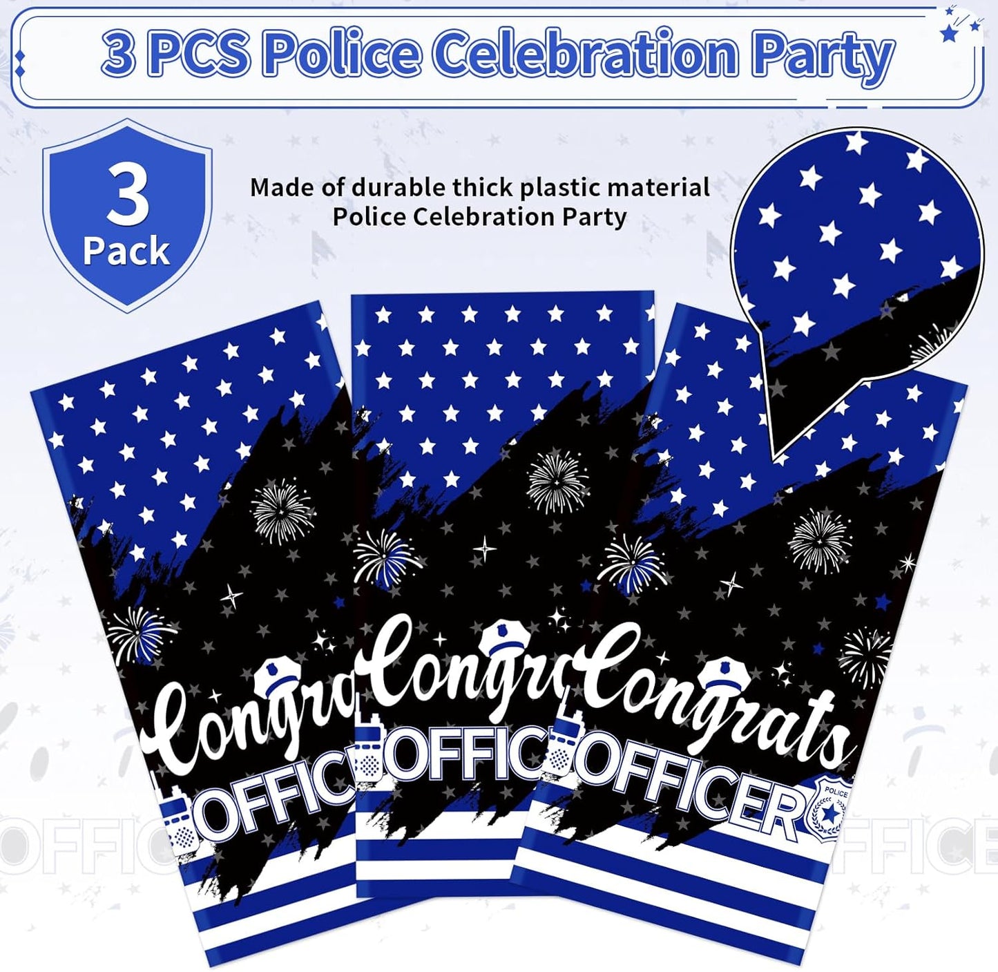 Grencian Police Blue Tablecloth