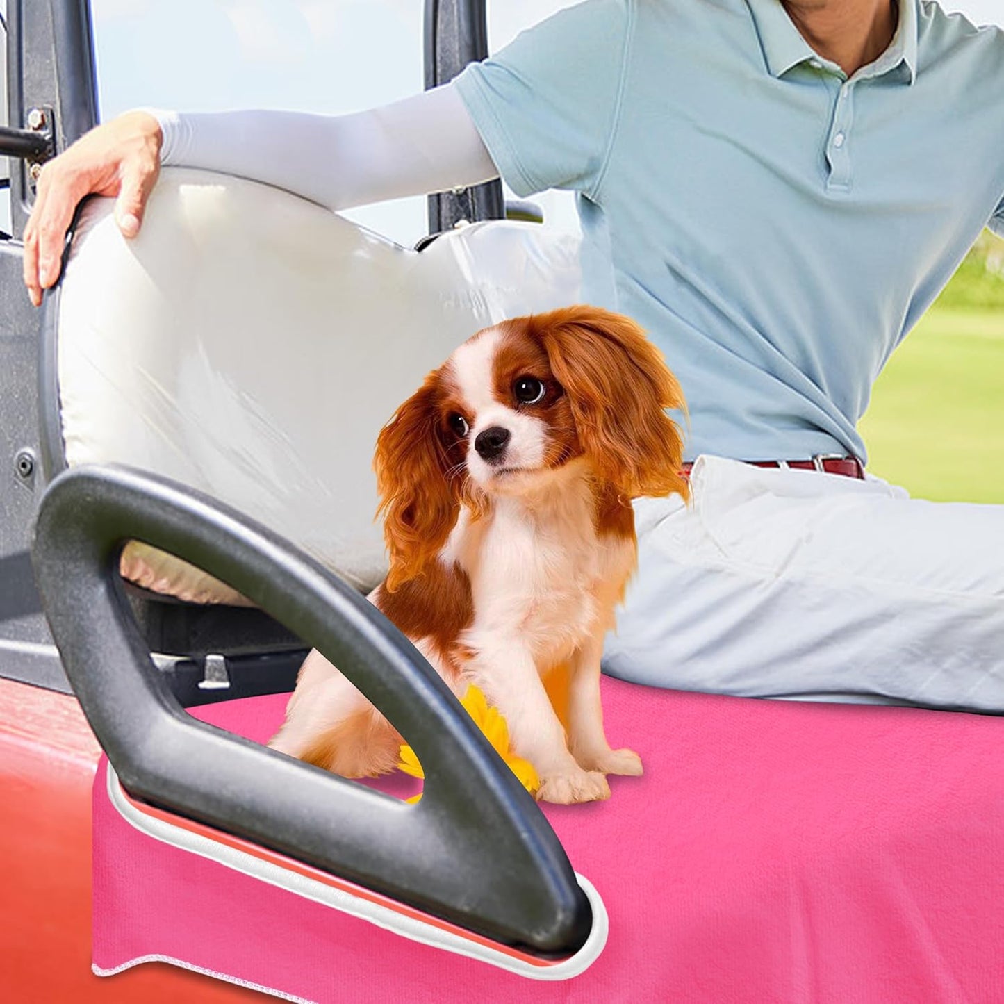 YOKYHOM Golf Cart Seat Covers, Premium Solid Color Golf Cart Seat Towel Blanket, 100% Microfiber, Soft and Comfortable, Fits EZGO, Club Car, and More 2-Seat Golf Carts, 51''x 31''