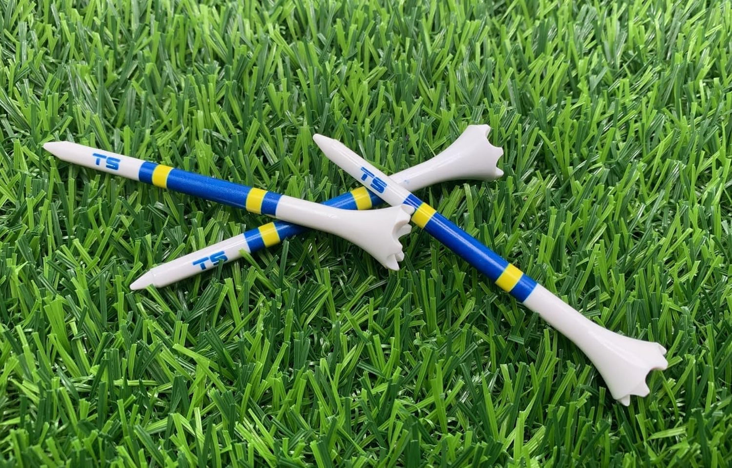 TRUESTRIKE Premium USA Golf Tees – 3¼" or 2¾" Durable Plastic Performance Tees (100 Pack) – Made in USA – Bulk Value Pack