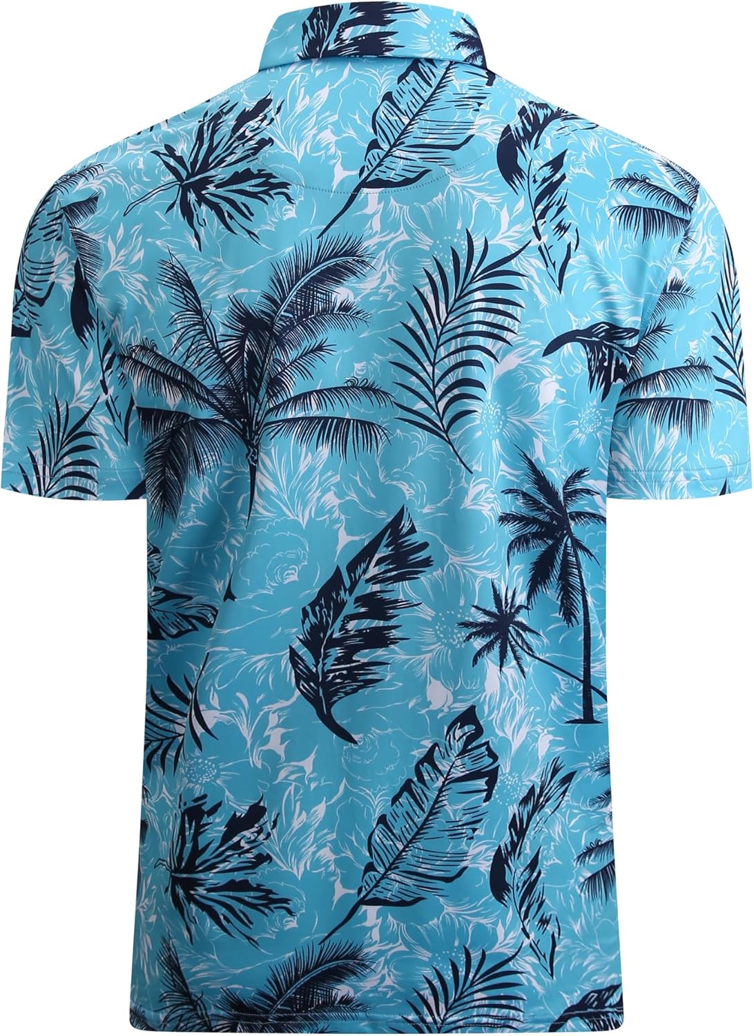 Alex Vando Mens Hawaiian Golf Shirt Moisture Wicking Digital Print Golf Shirts for Men