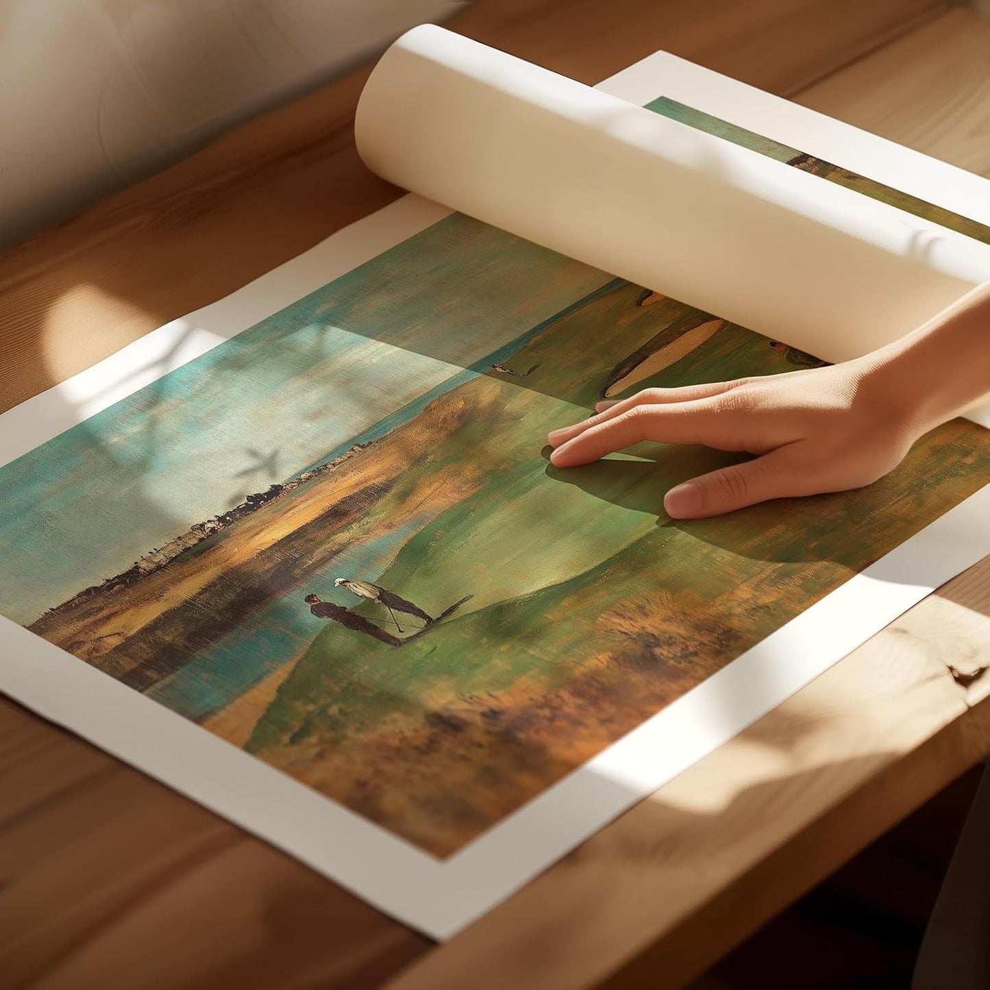 Vintage Golf Course Premium Giclee Fine Art Prints - Antique Style Golf Course Painting Posters, Golf Wall Art, Aesthetic Golfing Poster for Home Office Decor, Ready to Frame