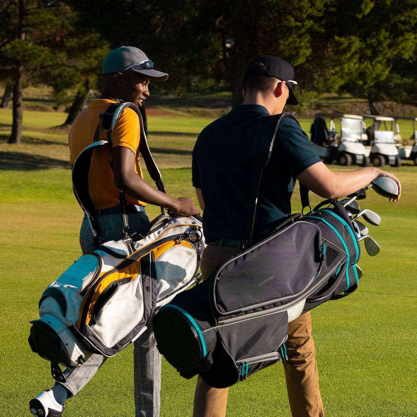 YOKIVE 2 Pcs Portable Golf Ball Cleaner Pouch, Golf Ball Washer Pocket with Clip | Cleaning Golf Balls, Great for Golf Course Exercise (Blue, 4.13x3.94-Inch)