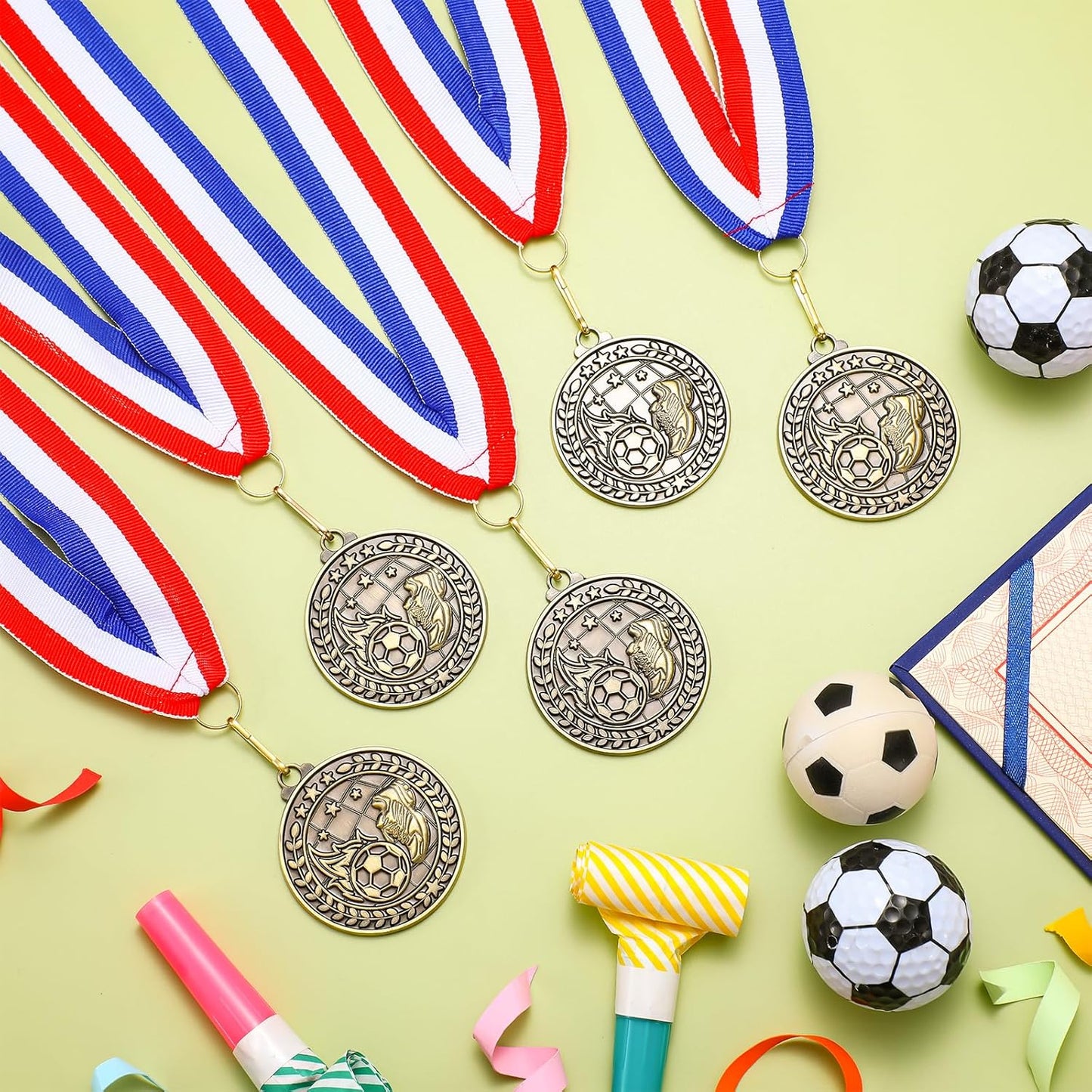 Remuuly 30 Pcs Gold Medals Bulk 2'' Basketball Soccer Baseball Volleyball Football Lacrosse Kickball Cheer Bowling Trophy Medals for Awards for Sports Participation Winner Gift