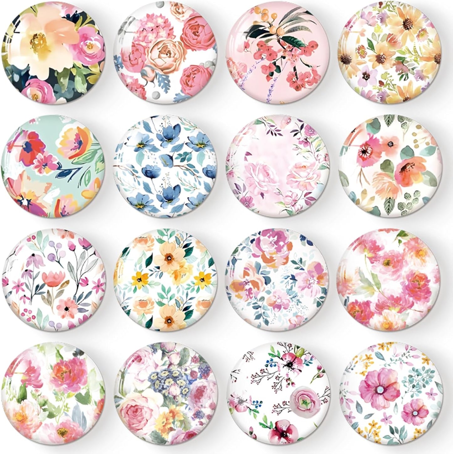 MORCART Fridge Magnets Colorful Flower Decoration for Refrigerator Locker Whiteboard Decorative Magnetic Board Cabinets Classroom Office Cubicle School Cute 16PCS
