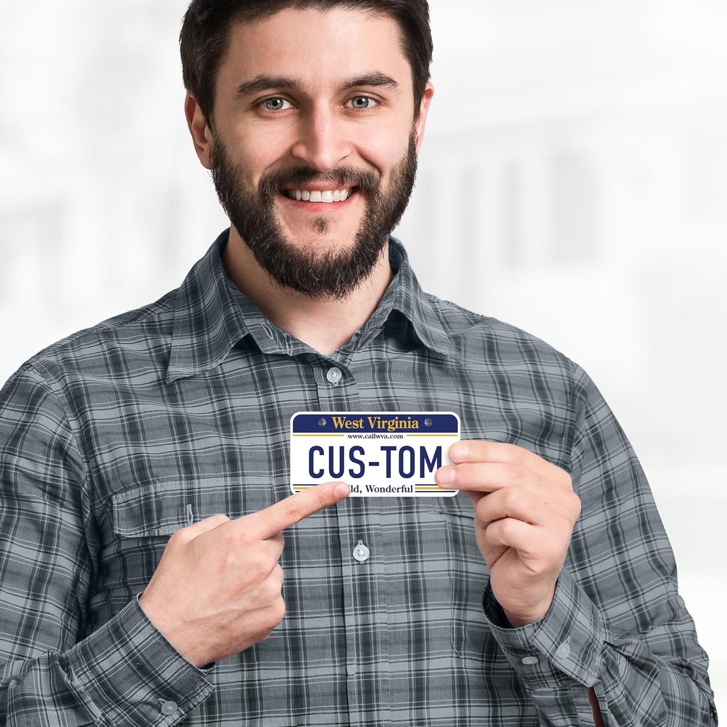 Mini License Plates, Personalized License Plates, Custom for Car, Bikes, ATV, Kids Car, Golf Cart, Jeep, 2x4 Inch, Rust-Free Fade Resistant Aluminum, USA Made by My Sign Center (West Virginia)