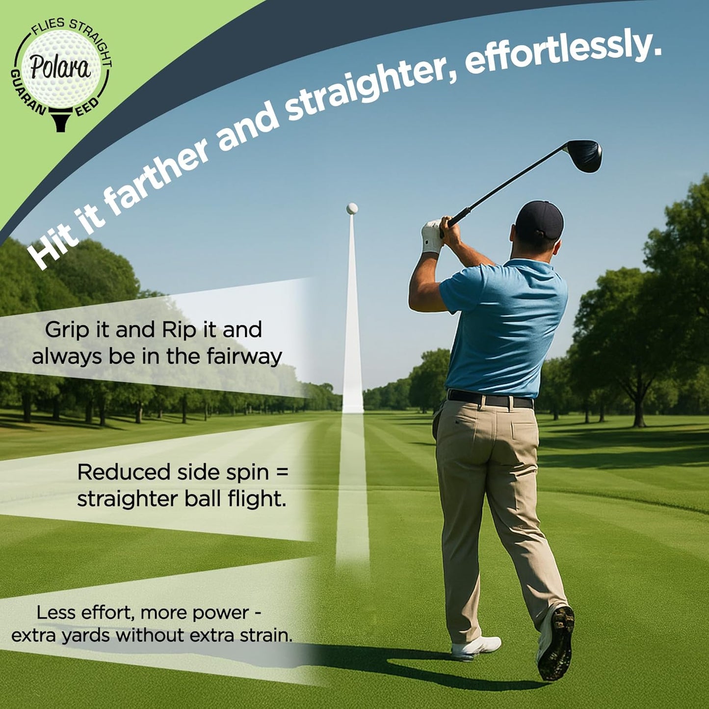 Polara Golf Self-Correcting Golf Balls – Soft Feel, Anti-Slice & Hook Correction, Exceeds USGA Limits, Dimple Pattern, High-Performance Balls for Men & Women