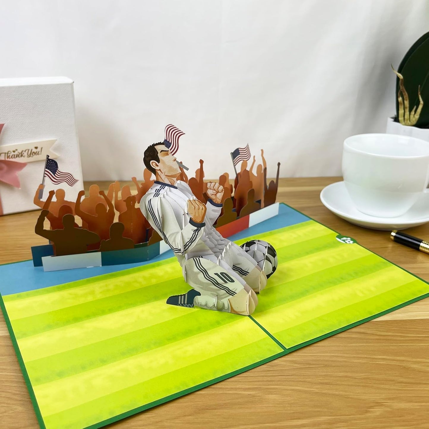 3D Popup Card of Soccer Player, Paper Art & Handicraft, Greeting Card, Birthday, Anniversary, Christmas, Fathers Day Card, Handmade Gift For Him, Men, Dad, Son, Boyfriend, Husband