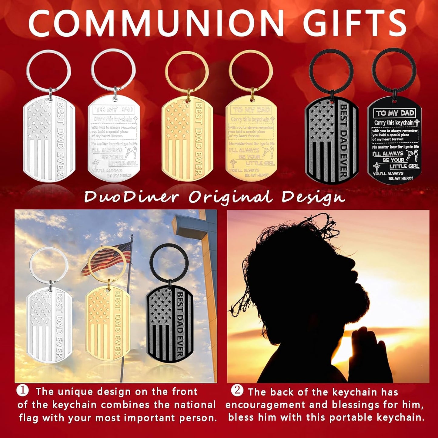 Football/Baseball/Soccer/Basketball Keychain for Men First Communion Baptism Confirmation Mens Gifts