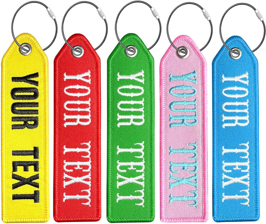 Custom Luggage Tags,1PCS Personalized Embroidered ID Tags for Suitcases & Travel Bags,Travel Suitcases Tags Label with Stainless Steel Loop for Baggage Luggage Bags Keys for Easy Bag Recognition (CO3)