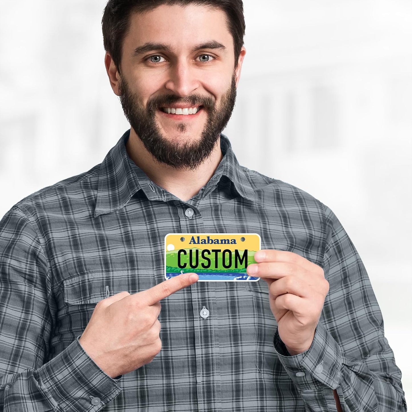 Mini License Plates, Personalized License Plates, Custom for Car, Bikes, ATV, Kids Car, Golf Cart, Jeep, 2x4 Inch, Rust-Free Fade Resistant Aluminum, USA Made by My Sign Center (Alabama)