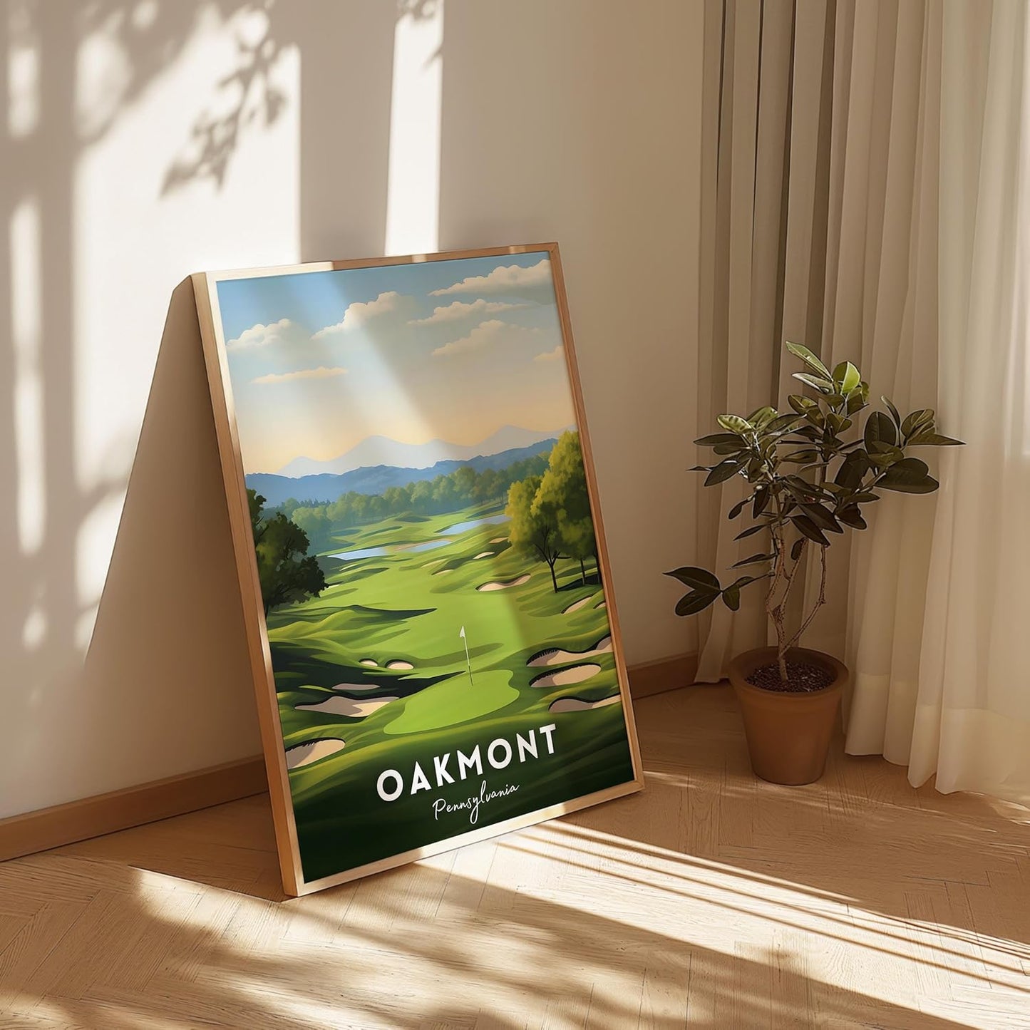 Golf Course Premium Giclee Fine Art Prints - Augusta, Pebble Beach, Pinehurst, Golf Course Posters, Golf Wall Art, Aesthetic Poster for Home Office Decor, Ready to Frame