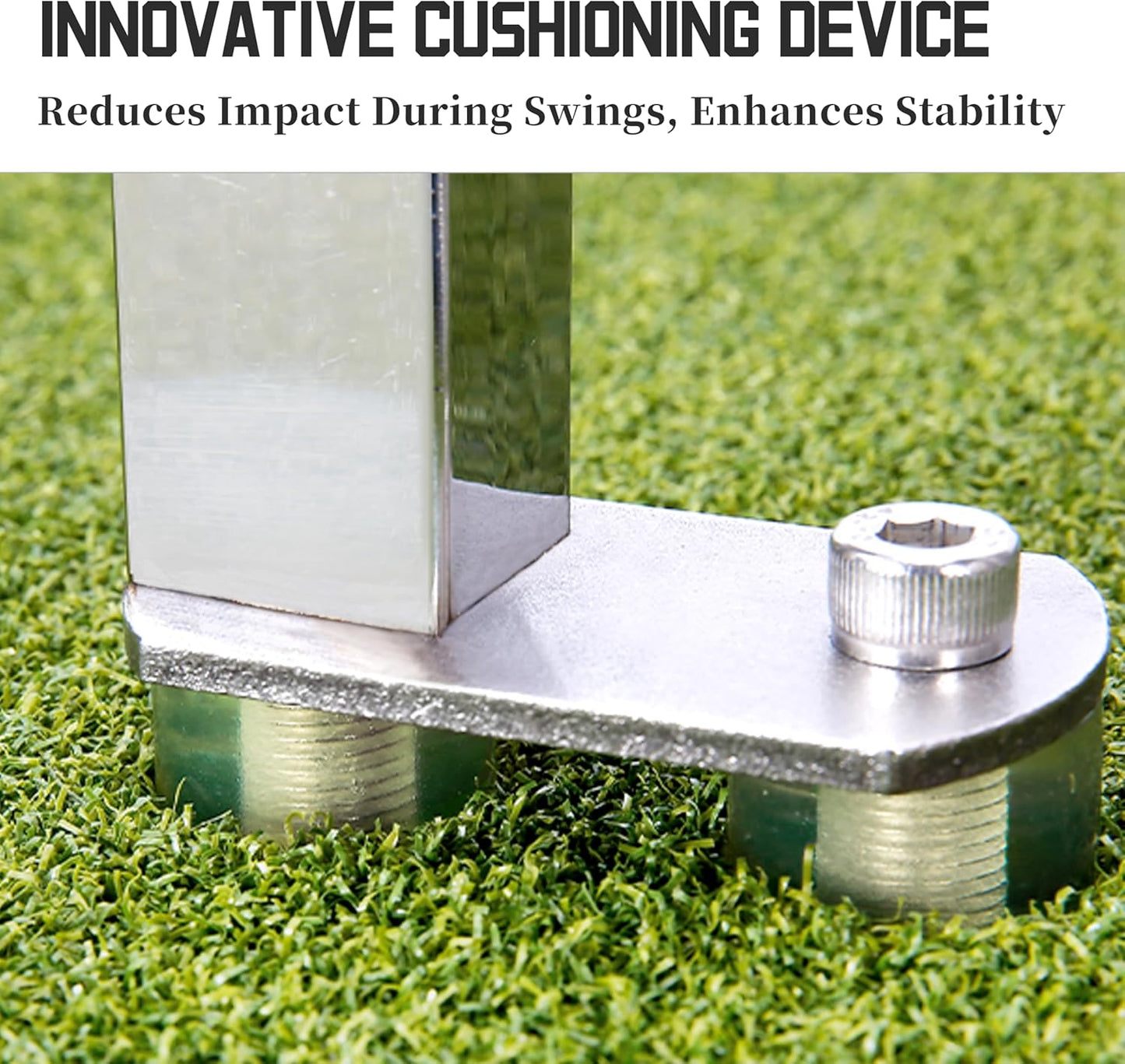 PGM Golf Swing Trainer 3.0 – Enlarged Golf Hitting Mat with 5 Adjustable Heights, Automatic Ball Return, Pure Path Golf Swing Training Aid for Indoor & Outdoor Practice, Home Golf Training Equipment