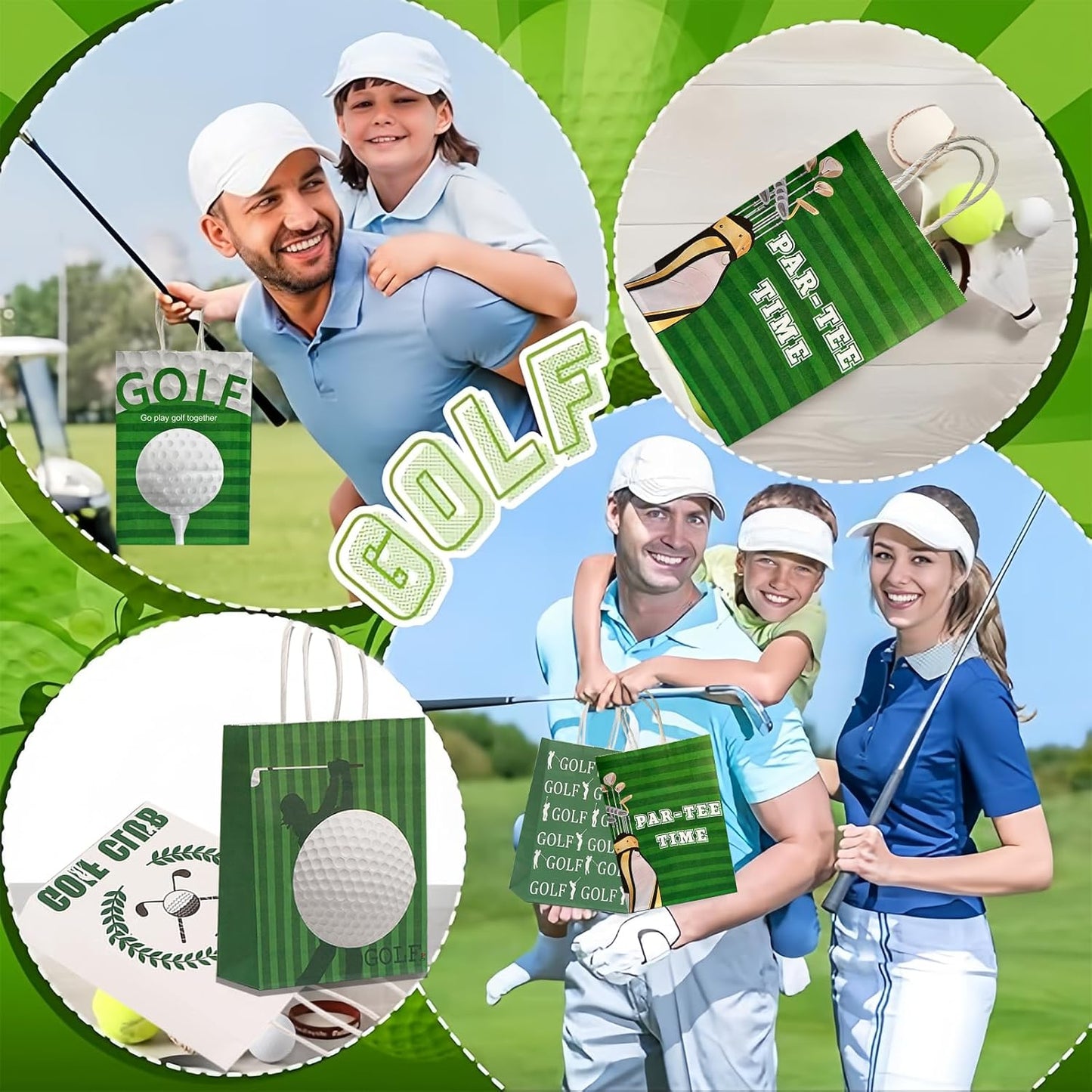 CZWXOXO 24pcs Golf Themed Party Decorations - Golf Gift Bags & Goodie Bags for Kids' Birthday Parties