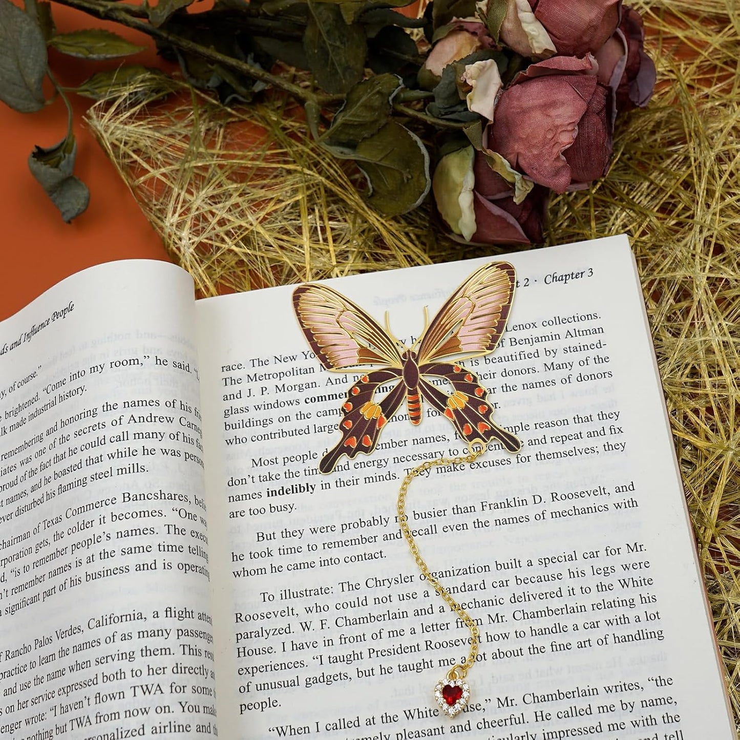 Butterfly Bookmarks for Women,Metal Bookmark,Unique Gifts Book Markers for Women Book Lovers,Teacher Appreciation Gifts,Valentine Mother's Day Christmas New Year Birthday Gift (04-Love)