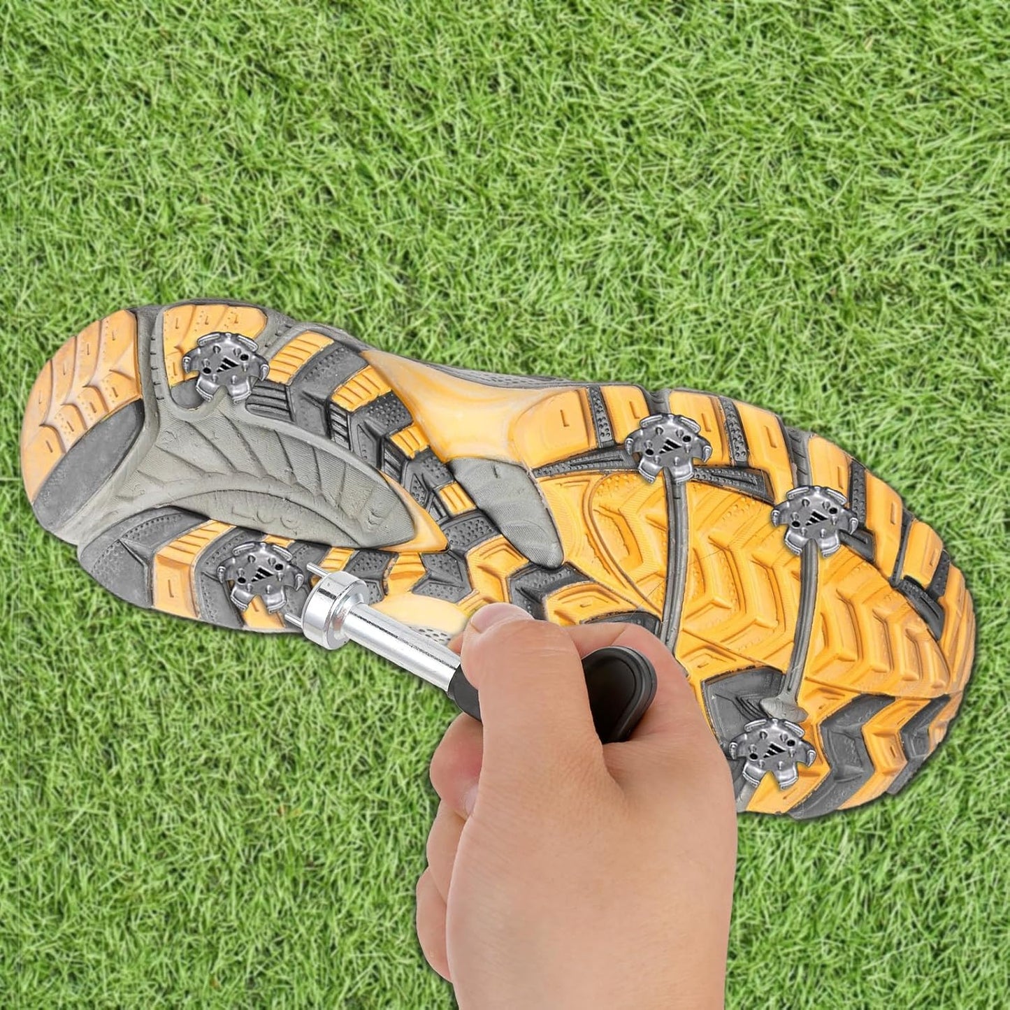 Golf Shoe Spikes Wrench Stainless Steel Multifunction Golf Shoes Cleat Wrench Adjustment Cleat Key Universal Spike Shoes Replacement Tool