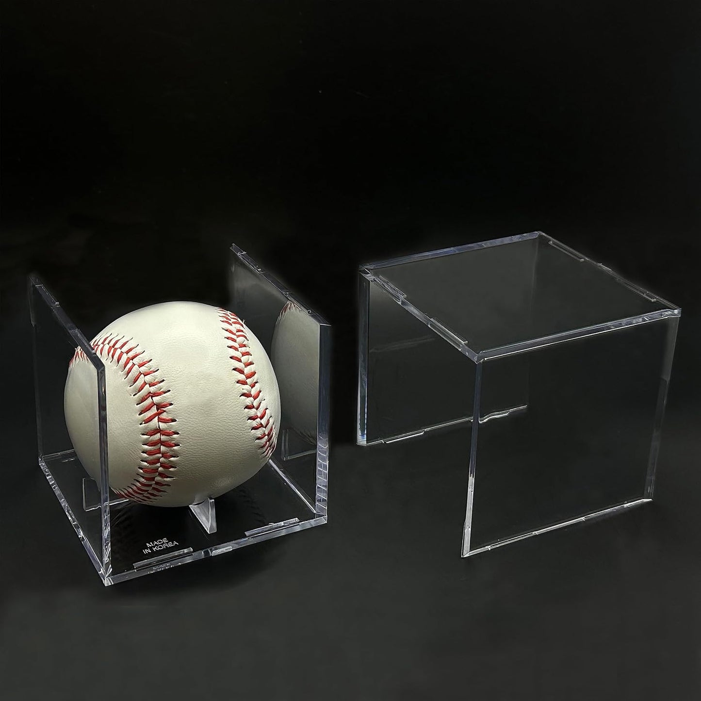Baseball & Golf Ball Display Case Acrylic Cube Square Clear Memorabilia Display & Storage Sports Official Baseball Accessories (Baseball Case, Standard)