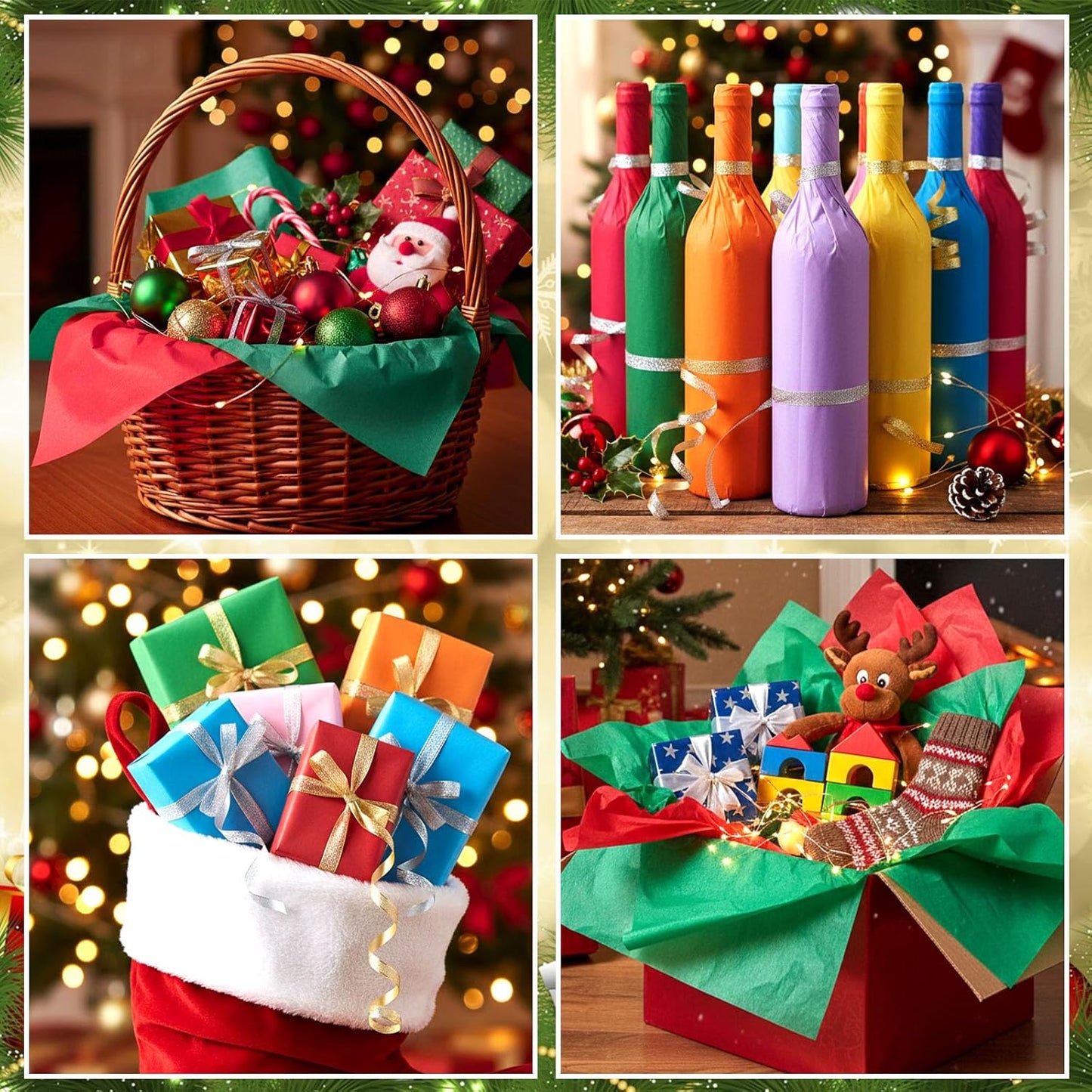 Shindel 120 Sheets Tissue Paper, 20x14 Inch Gift Wrapping Paper Bulk for DIY Crafts Gift Box Wrapping 20 Colors