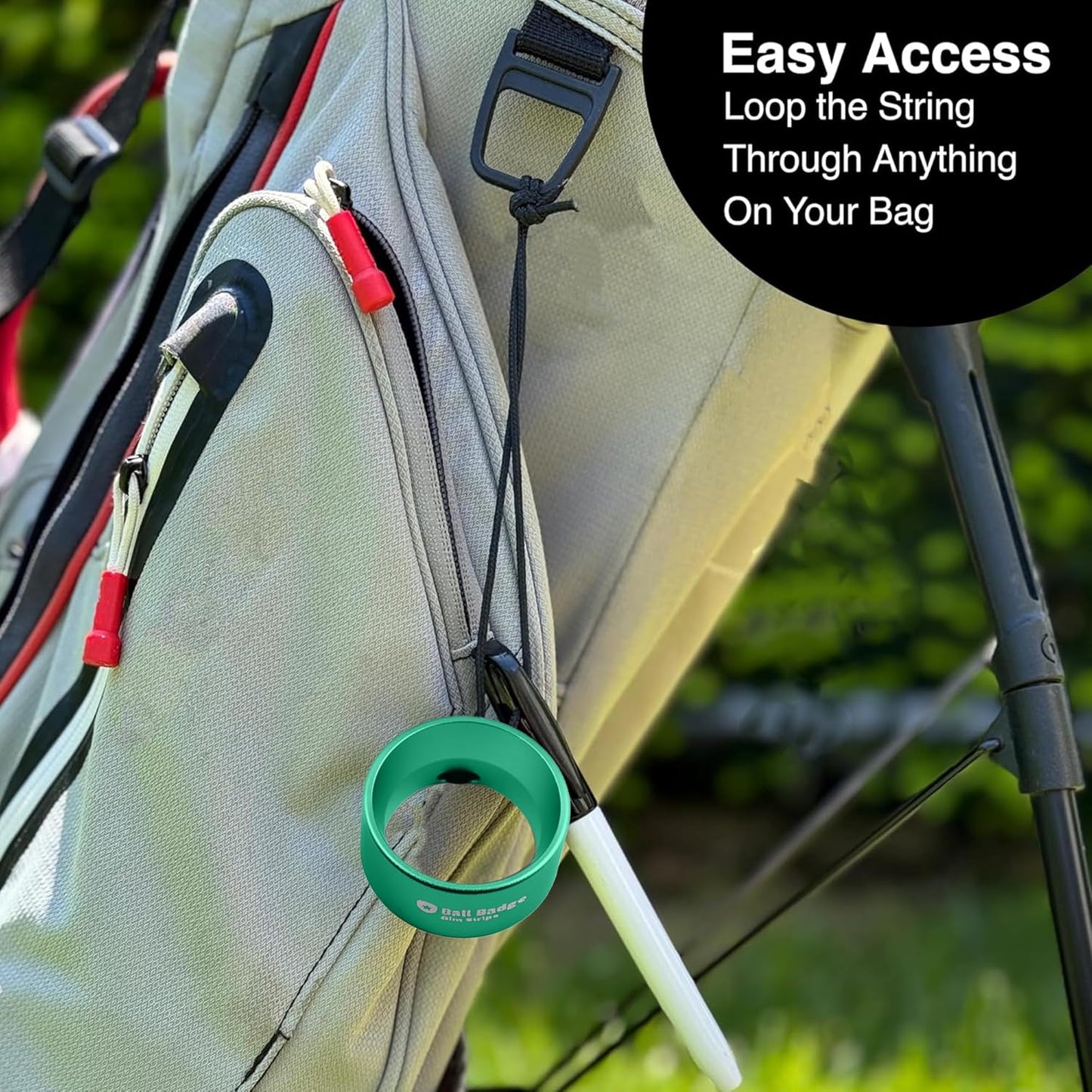 Ball Badge Aim Stripe - 360 Degree Golf Ball Line Marker Kit with Golf Bag Attachment for Perfect Alignment and Precision Putting