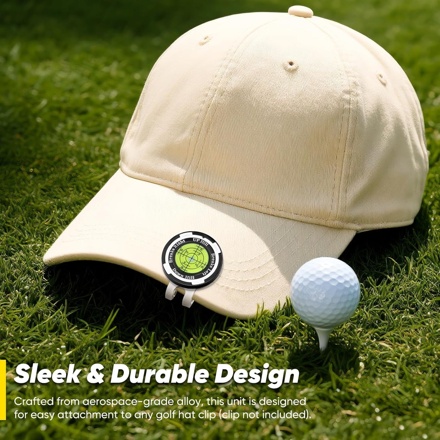 GreenNav Pro-High Precision Golf Green Reader & Golf Ball Marker with Horizontal Bubble Level, Essential Slope & Putt Line Reading Aid, Golf Accessories for Men Women