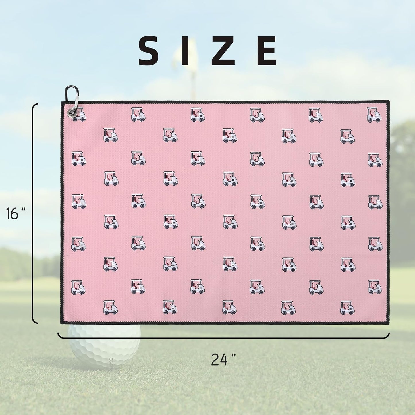 Mile High Life Golf Towels - Microfiber Waffle Pattern Tri-fold, Brush Tool Kit with Club Groove Cleaner with Retractable Cord and Clip, for Men Women, Golf Gift