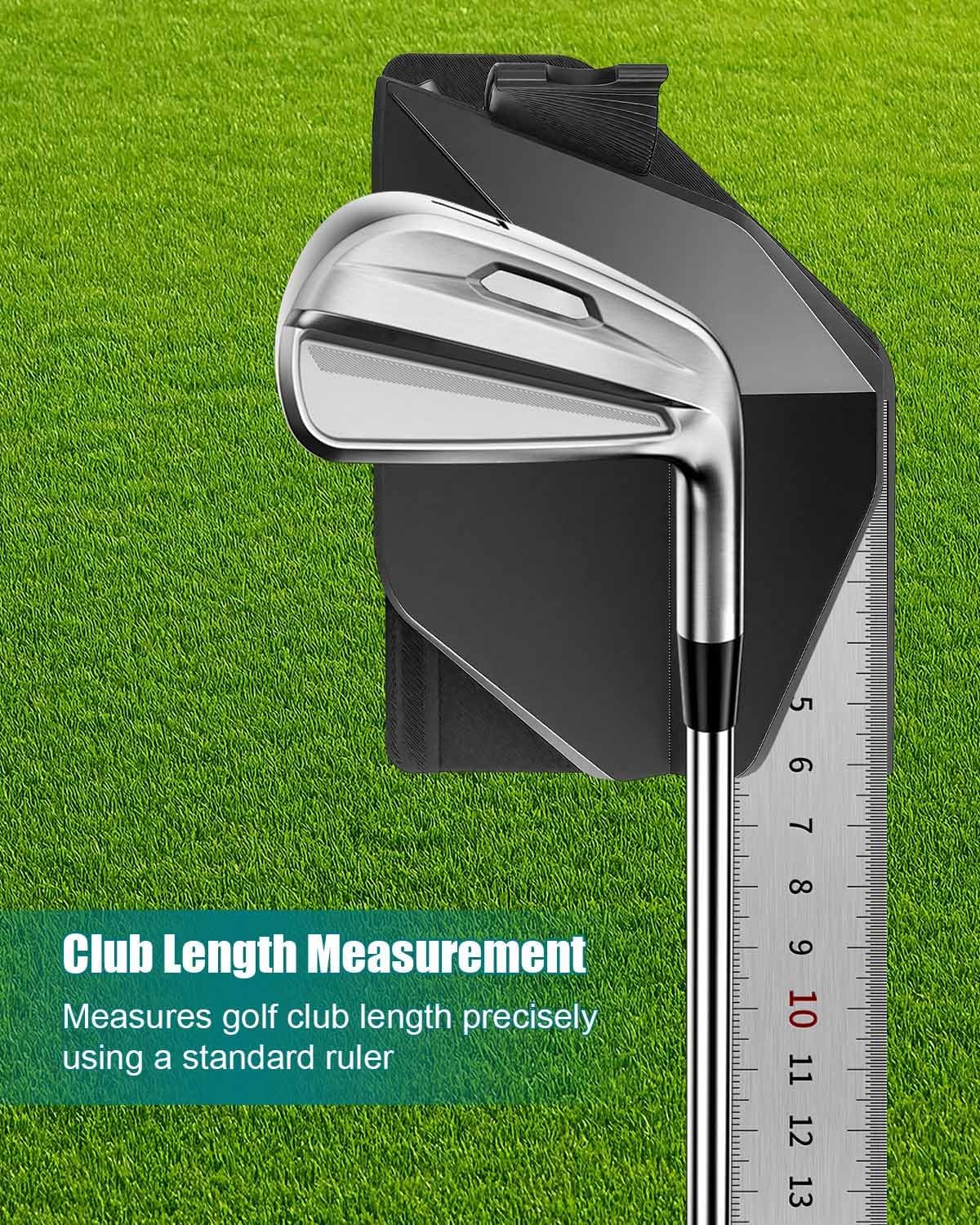 Golf Club Ruler Fitting Tool – Length Measuring Aid, Club Head Angle Adjustment & Swing Weight Balance Scale for Club Repair and Fitting