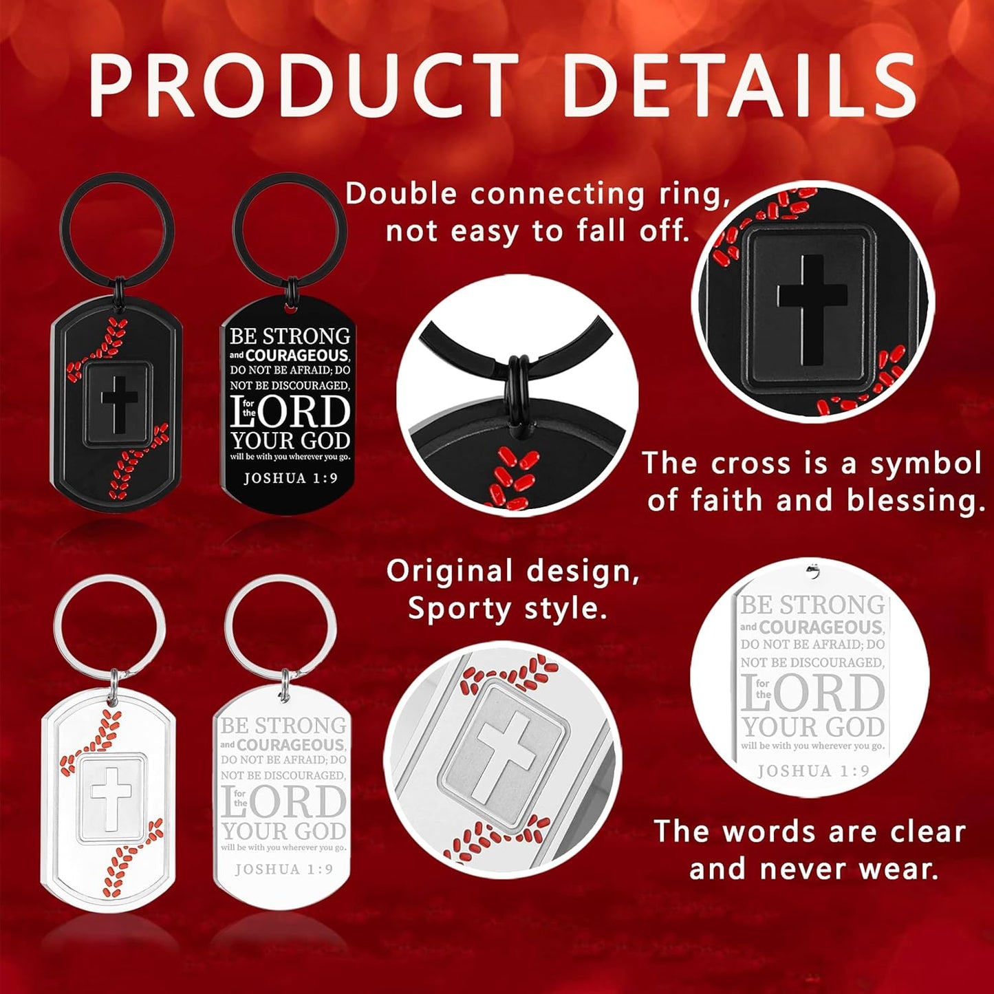 Football/Baseball/Soccer/Basketball Keychain for Men First Communion Baptism Confirmation Mens Gifts