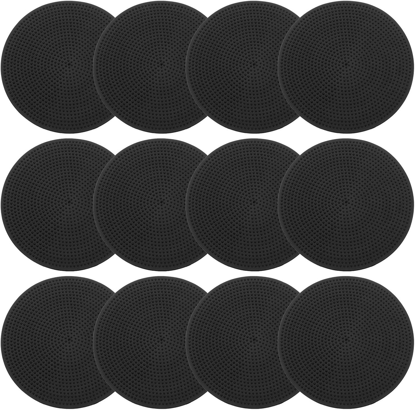 PATIKIL 9 Inch Poly Spot Markers, 12Pcs Non Slip Rubber Floor Dots with Storage Bag Flat Agility Cones for Sports Training Basketball Football