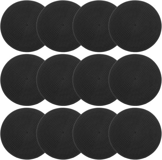 PATIKIL 9 Inch Poly Spot Markers, 12Pcs Non Slip Rubber Floor Dots with Storage Bag Flat Agility Cones for Sports Training Basketball Football