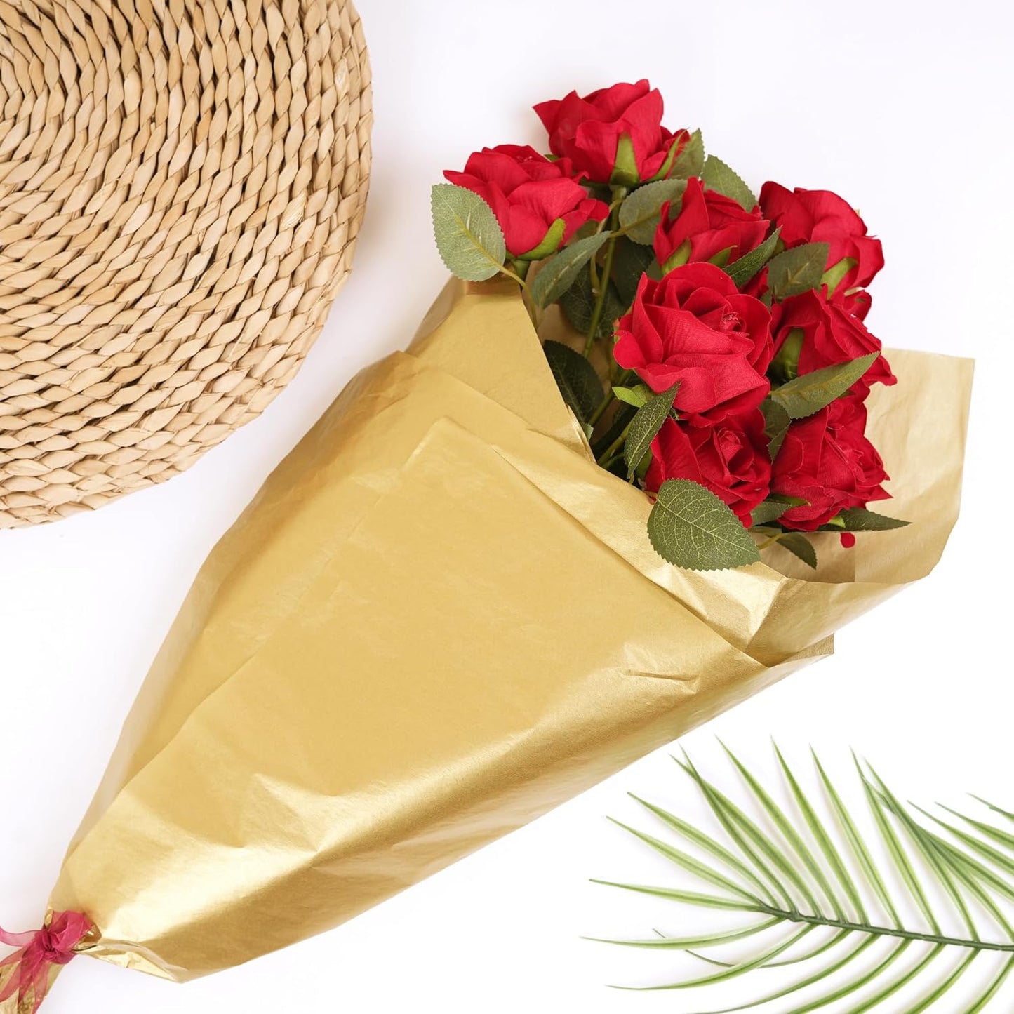 SANZIX 120 Sheets Gold Tissue Paper for Gift Bags 14" x 20" - Metallic Gold Tissue Paper Bulk for Christmas Gifts, Gold Party & Wedding Decorations - Gold Christmas Wrapping Paper Holiday Xmas Décor